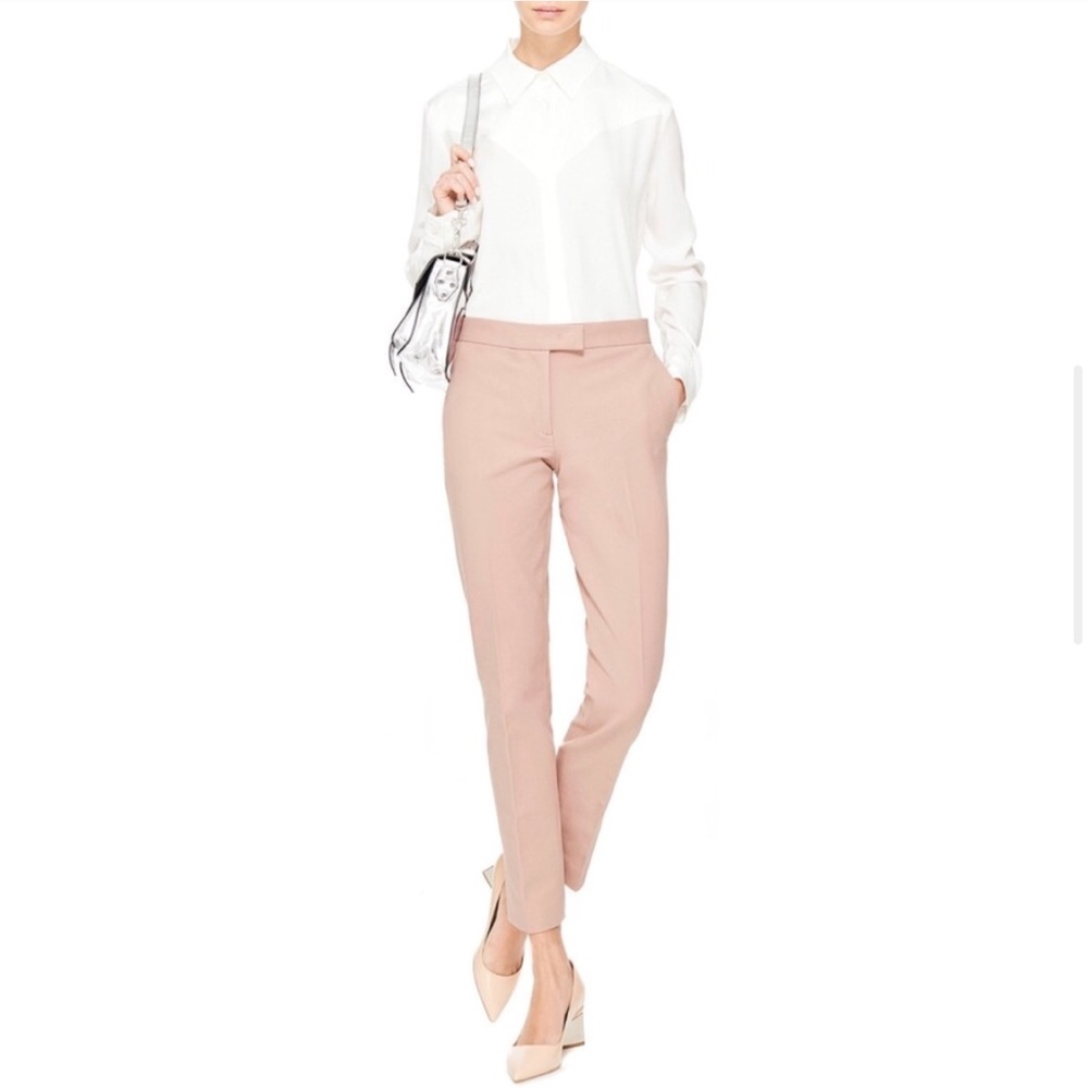 Joseph Pearl Pink Finley Tailored Trousers Pants